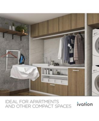 Wall-Mounted Ironing Board, Foldable Iron Board with Iron Holder, Space Saving Design