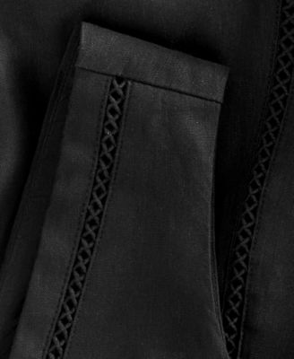 Women's Sleeveless V-Neck Linen-Blend Midi Dress