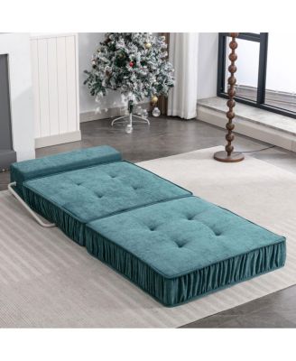 Green Folding Sofa, Futon Sleeper Chair, Convertible Chair, Floor Couch & Mattress