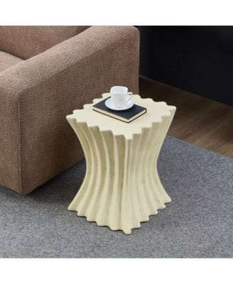 Vintage Fiberglass Side Table - Beige