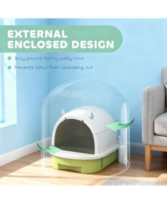   Covered Cat Litter Box with Scoop & Deodorizing Bags