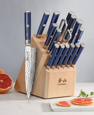 Kita Series Steel 17-Pc. Knife Block Set