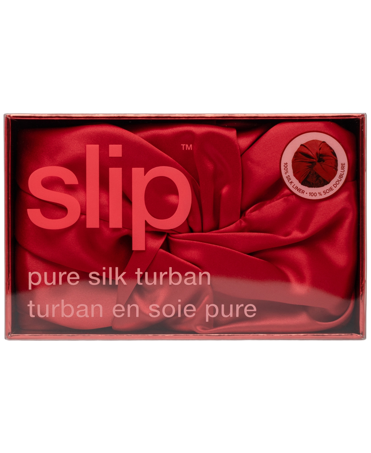 Slip Scarlet Pure Silk Turban