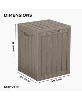 28 Gallon Waterproof Outdoor Resin Storage Patio Boxes