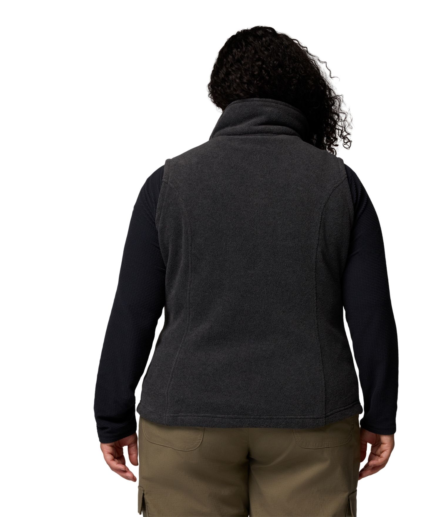 Женский жилет Columbia Plus Size Benton Springs Fleece Vest, цвет: Угольный меланжевый — фото 6