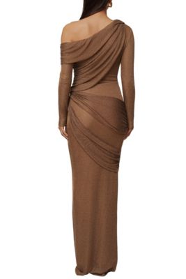 Women's Opulent Metallic Maxi Skirt