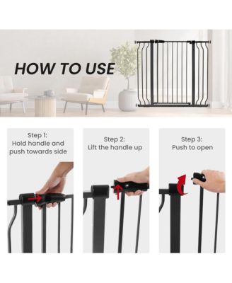 BalanceFrom Walk Thru Safety Gate, Fits 29.1-43.3" Openings, 36” Tall, Graphite