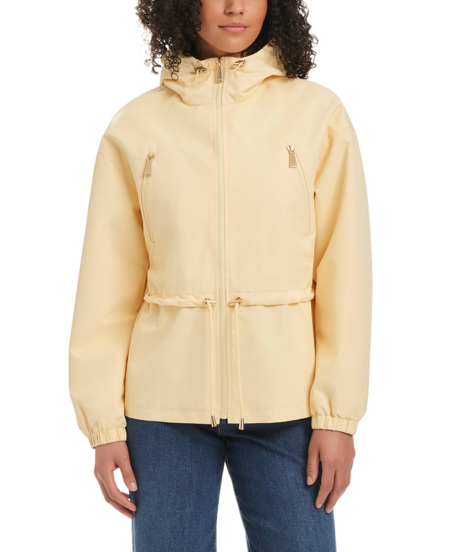 Women's Magic Print Cropped Anorak With Attached Hood