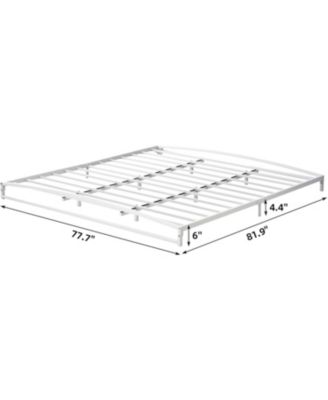 Low Bed Frame Full Size, 6 Inch Heavy Duty Metal Platform Full Bed Frame Low Profile, Mattress Foundation, No Box Spring Needed, Noise-Free