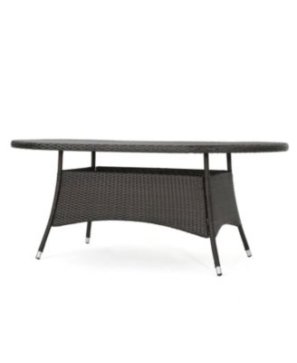Ramsey Outdoor Oval Wicker Dining Table