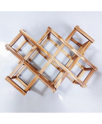 Foldable Wine Rack for Countertop and Cabinets