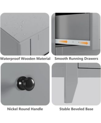 6 Drawer Dresser for Bedroom, Modern Wood Storage Cabinet for Living Room or Entryway