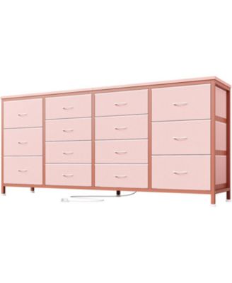 14-Drawer Dresser, 63" Wide TV Stand Storage Chest for Bedroom