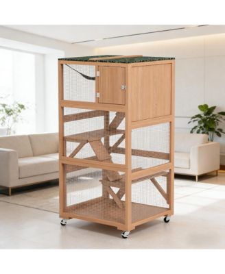 Wooden Outdoor Cat Enclosure Cat House