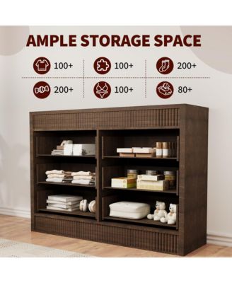 6-Drawer Dresser for Bedroom, 47" Wide Wooden Chest of Drawers