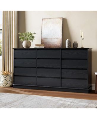 12-Drawer Dresser for Bedroom, Large Double Chest of Drawers with Deep Storage & Wide Top