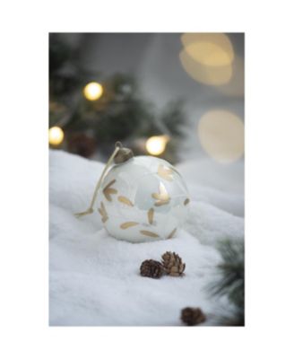 4.7" Glass Christmas Ball Ornaments Decorative Hanging Tree Ornaments Set of 4
