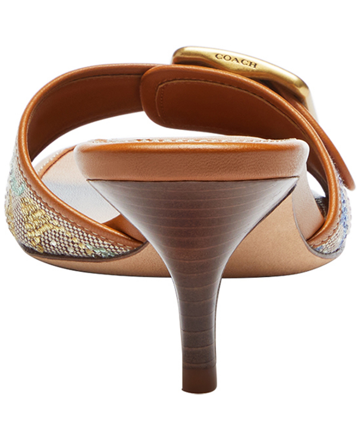 Coach Women's Margot Slip-On Crystal Signature Jacquard Sandals