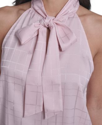 Women's Sleeveless Tie Neck Blouse