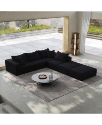 Oversized Modular Cloud Sectional Sofa with Pillows