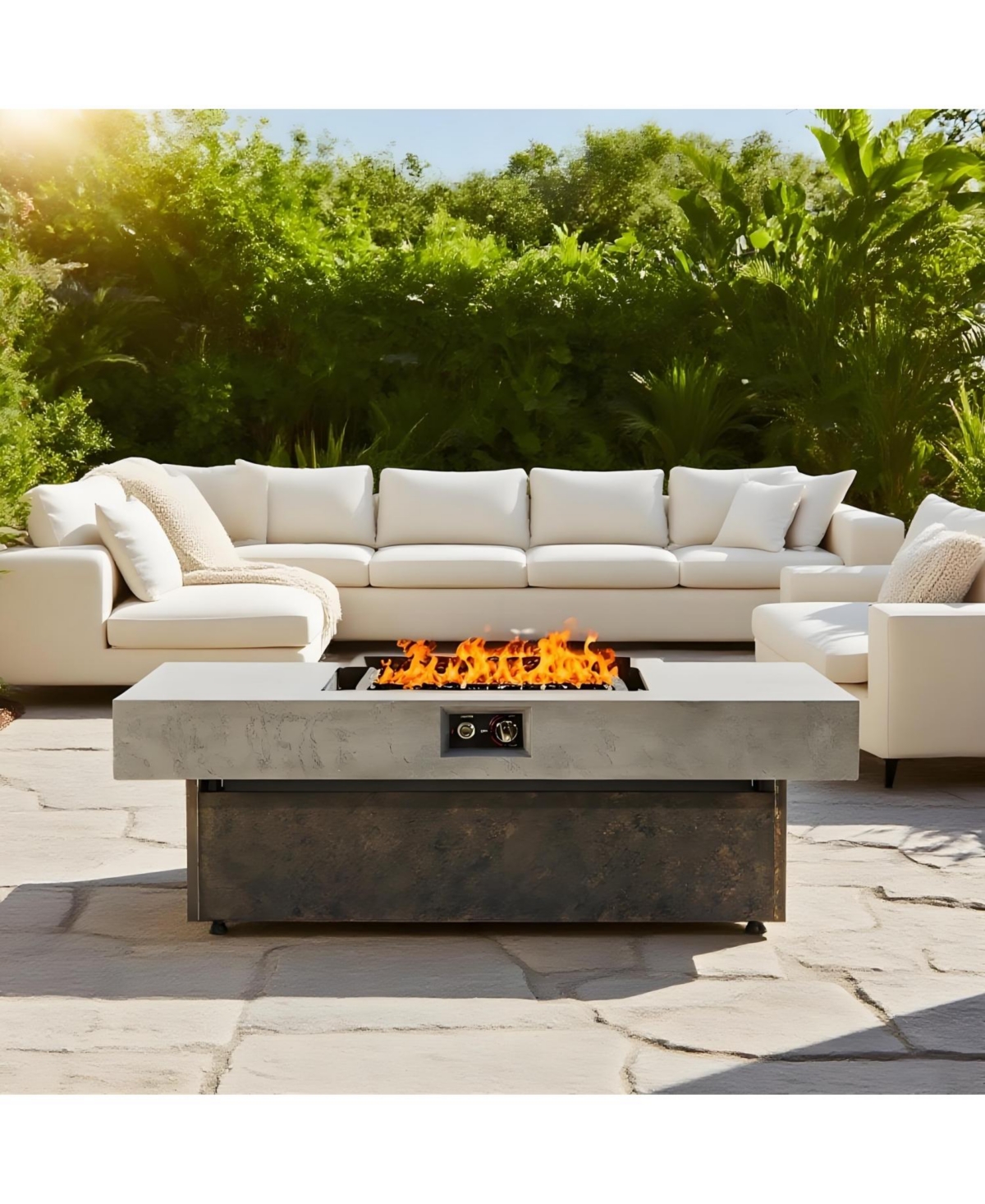 Streamdale Furniture Tabletop Propane Fire Pit Table