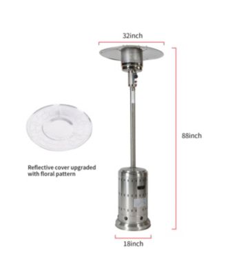 Streamdale Outdoor 48, 000 BTU Propane Patio Heater with Wheels & Cover