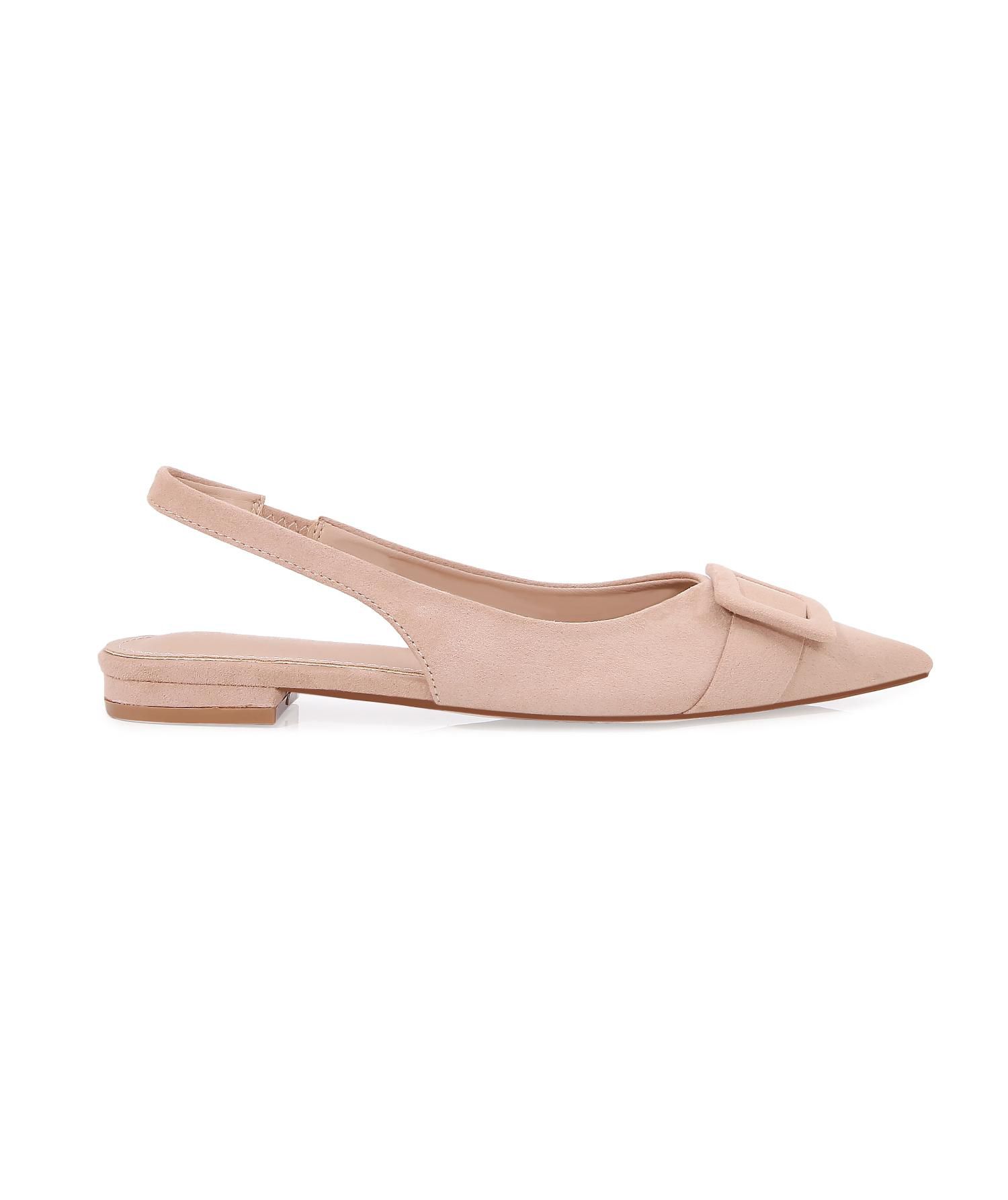Women's Rossana Slingback Flats with Ornamental Buckle