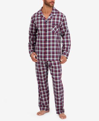 Men's Woven Button Down Pajama Sleep Set