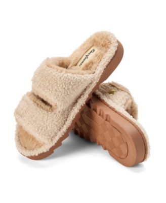 Women's Regina Teddy Double Band Slide Slipper