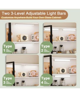 Streamdale L-Shaped Corner Desk with LED, USB, Keyboard Tray - White