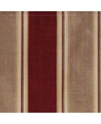 “Bodega Stripe Valance, 3″ Rod Pocket, 50″ x 17″, Mauve Red”