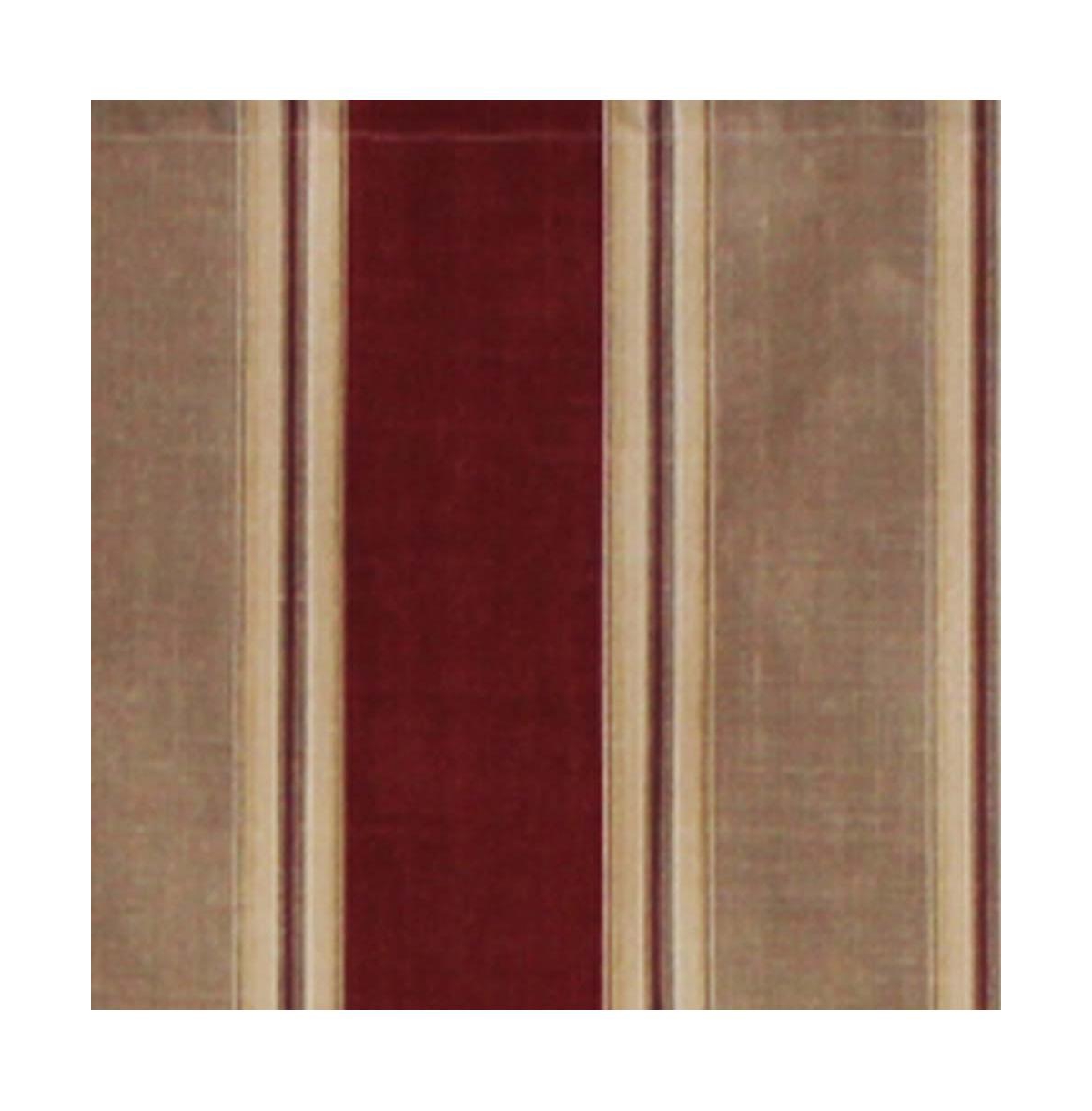 “Rlf Home Bodega Stripe Valance, 3″ Rod Pocket, 50″ x 17″, Mauve Red”