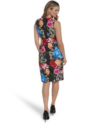 Petite Sleeveless Jewel Neck Sheath Dress