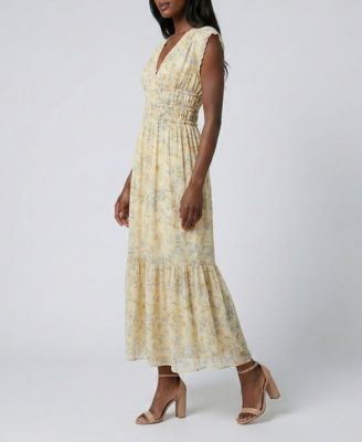 Women's Lace Trim Smocked Waist Dress