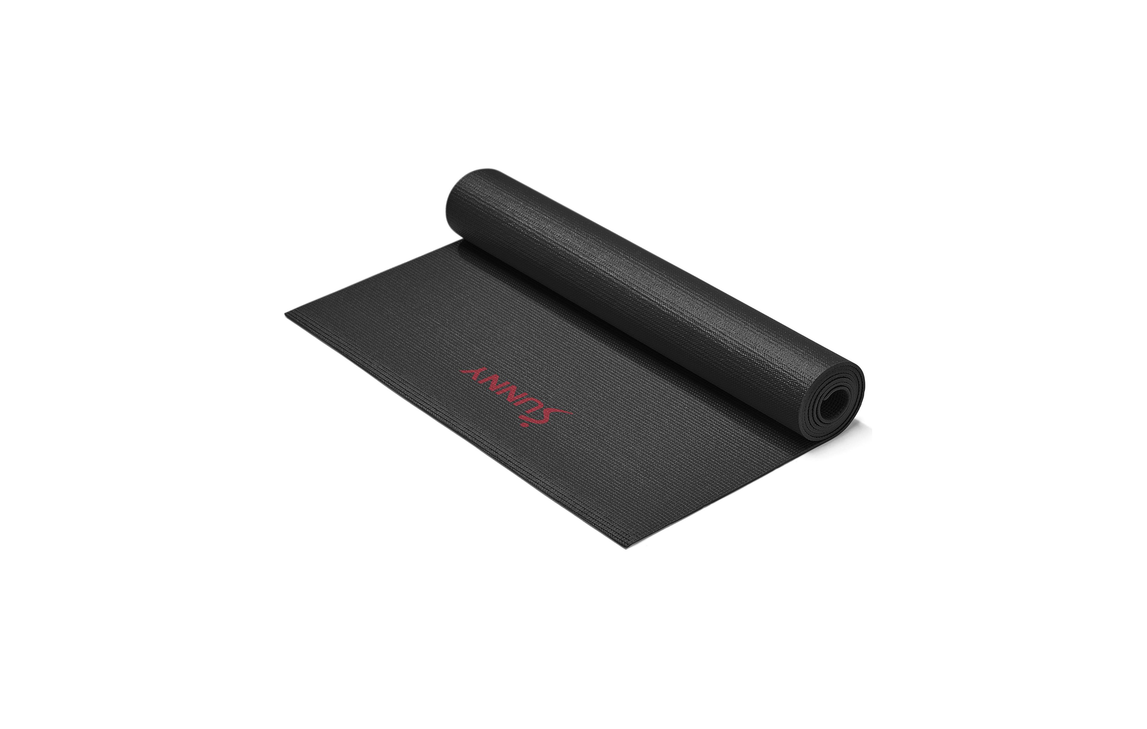 Sunny Health & Fitness Durable Tear-Resistant Yoga Mat, Black