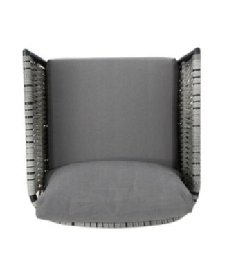 Faux Rattan Patio Club Chair with Cushions