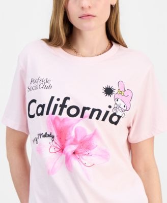 Juniors' My Melody California Flower Graphic T-Shirt