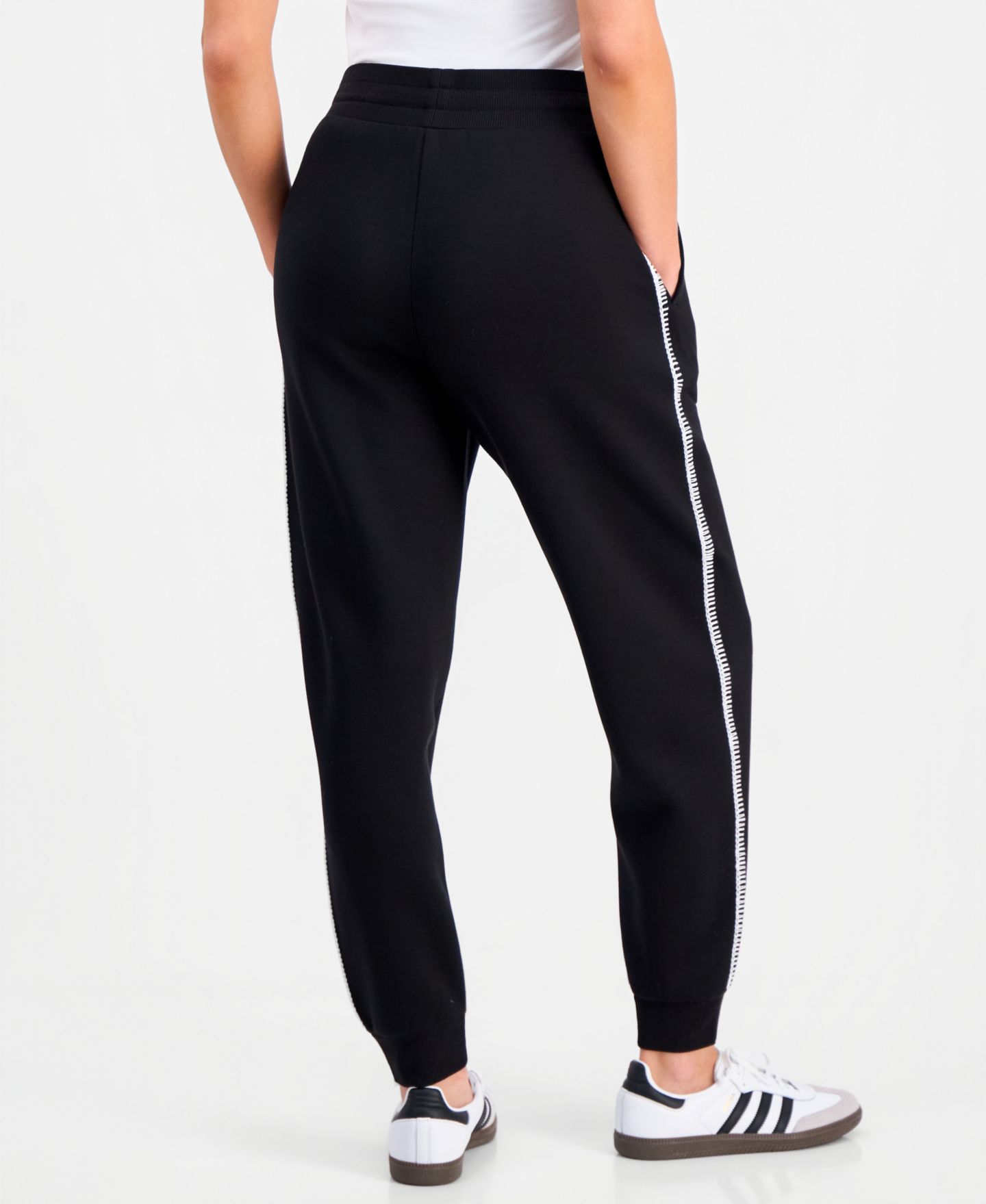 Женские брюки And Now This Petite Scuba Whipstitch Jogger, цвет: Чёрный — фото 2