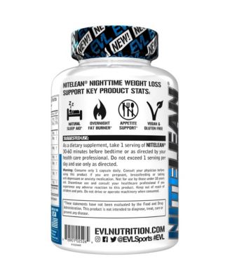 Evlution Nutrition Night Time Fat Burner Appetite Suppressant for Weight Loss Diet Pills | Metabolism Booster for Weight Loss for Women & Men