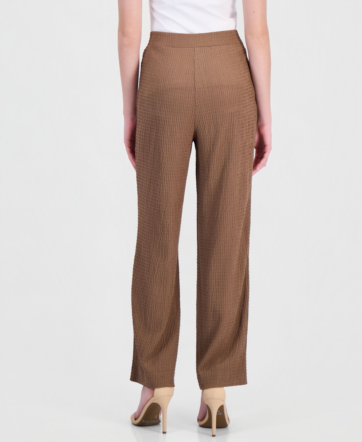 Petite Textured Knit Pull-On Pants