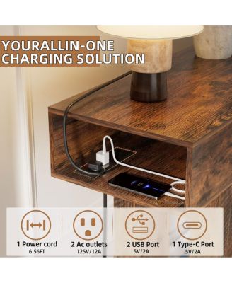 Streamdale Natural Vintage Brown 63-Inch Console Table for Entryway, Hallway, Living Room