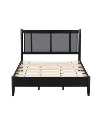 Solid Wood Queen Bed, Heavy Duty Support