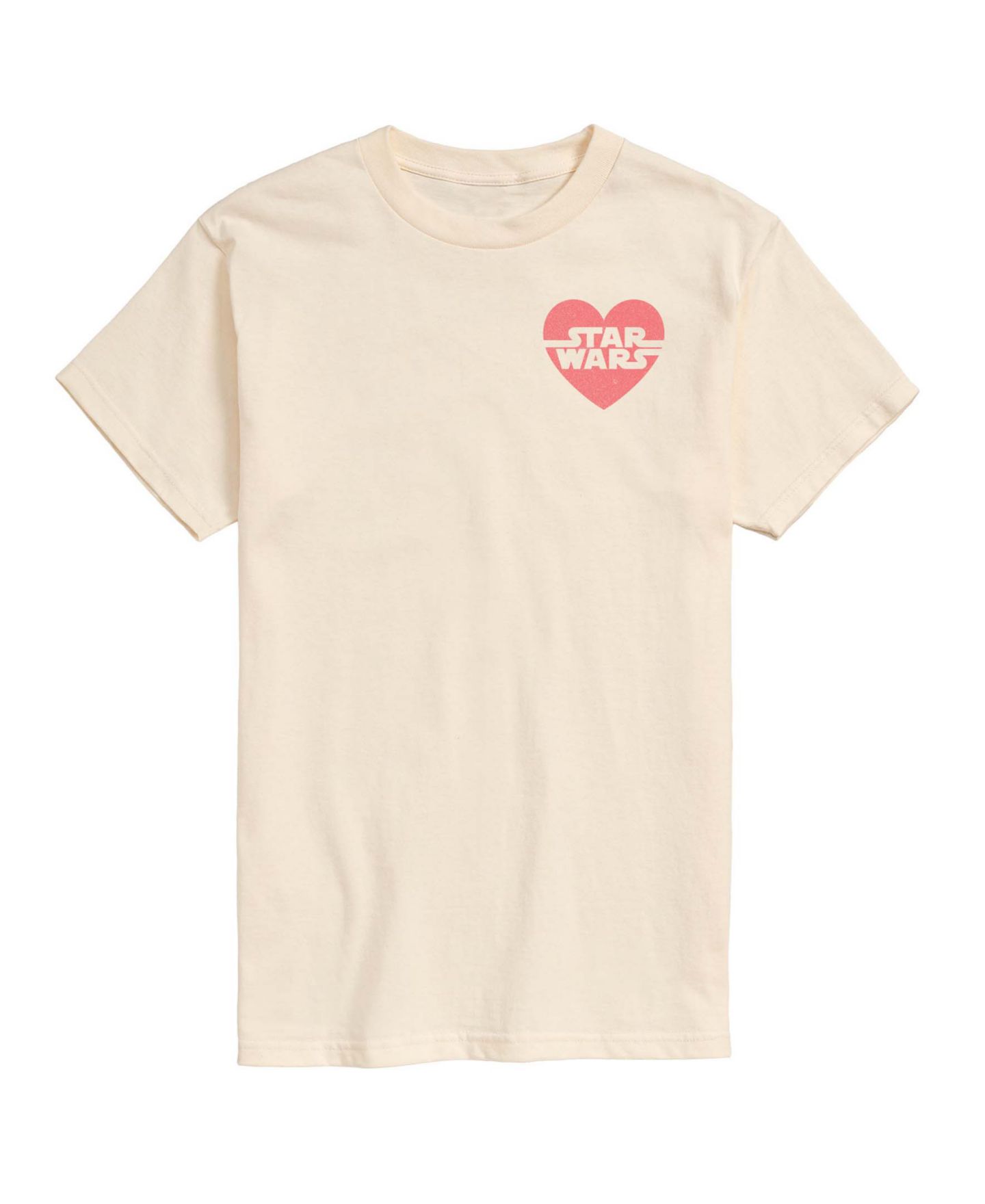 Мужская футболка AIRWAVES Star Wars Valentines Heart Printed Short-Sleeve Graphic, цвет: Кремовый — фото 1
