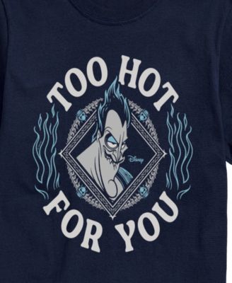 Men's Disney Villains Hades Too Hot For You Printed Short-Sleeve Graphic T-Shirt