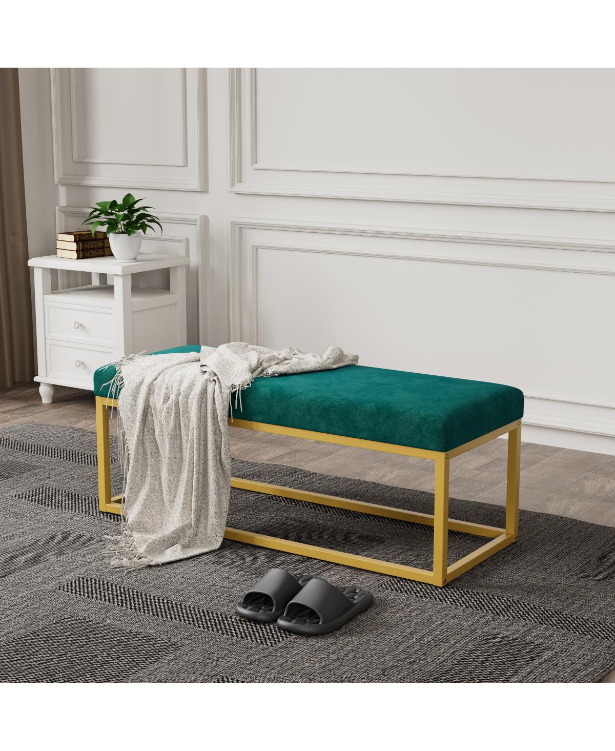 Streamdale Furniture Entryway Storage Bench with Steel Frame, Mid-Century Modern, 600 lb capacity