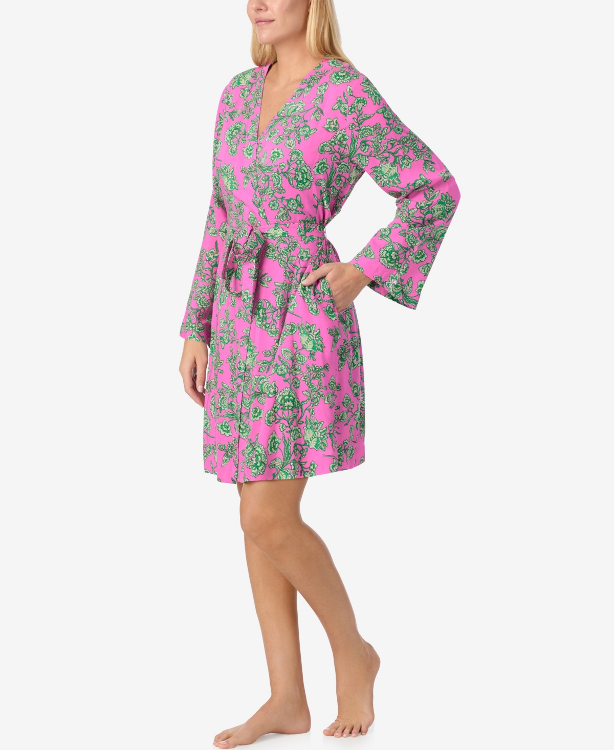 Sanctuary Women's Long-Sleeve Wrap-Around Short Robe