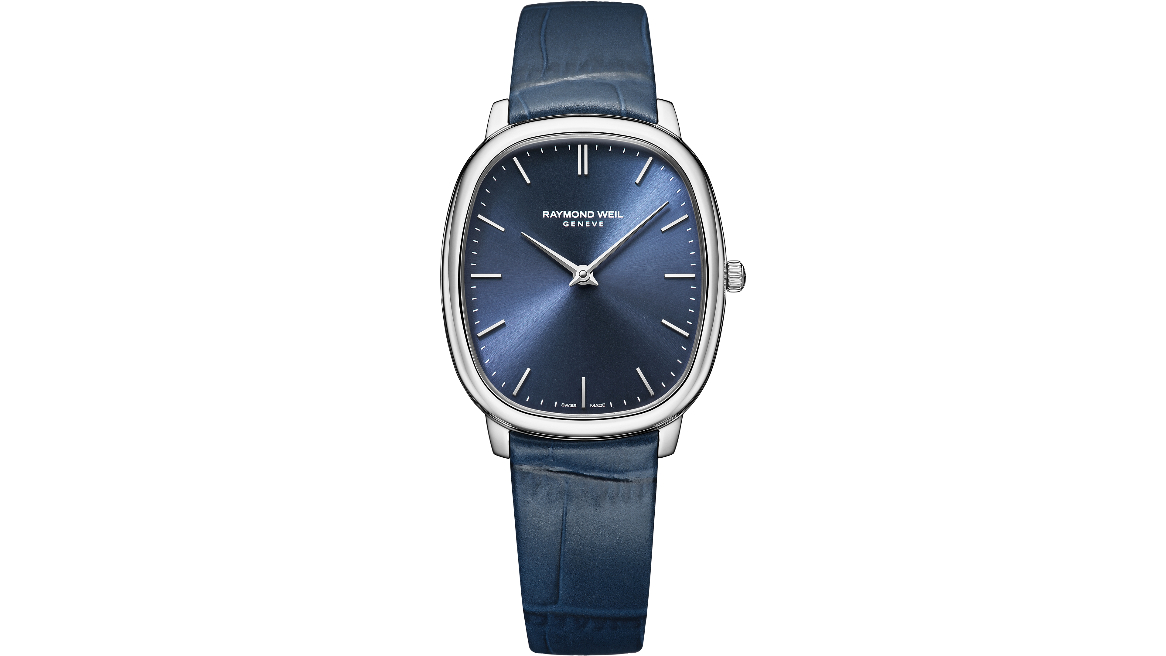 Raymond Weil Men's Toccata Blue Leather Watch, 32x36mm