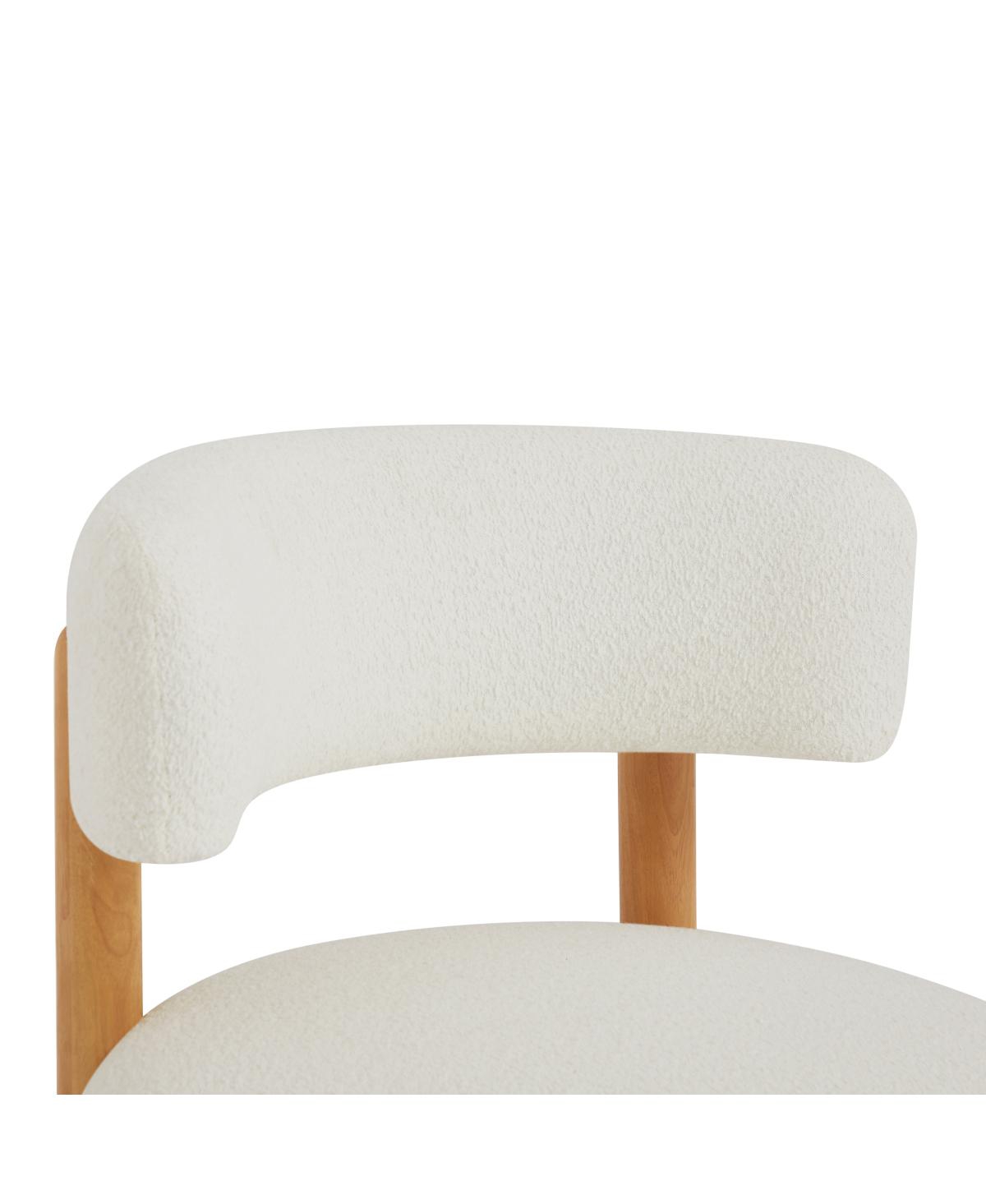 Streamdale Furniture Modern Farmhouse Armless Chair Set of 2, Wooden Base, Cozy Upholstered Chair