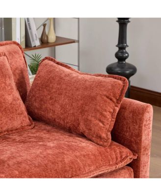 Streamdale Cloud Sofa LoveSeat (No Ottoman), Modern Sectional Couch, Orange