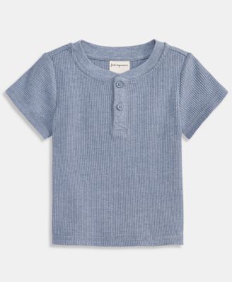 Baby Boys' 3M-24M Mix and Match Heathered Waffled Henley T-Shirt